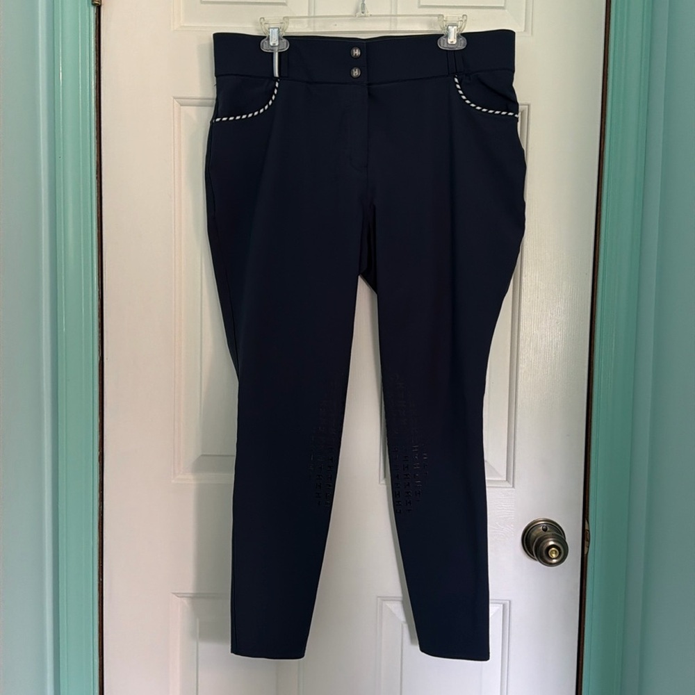Horseware Ireland Newmarket Midrise Breeche knee patch size 36 Navy